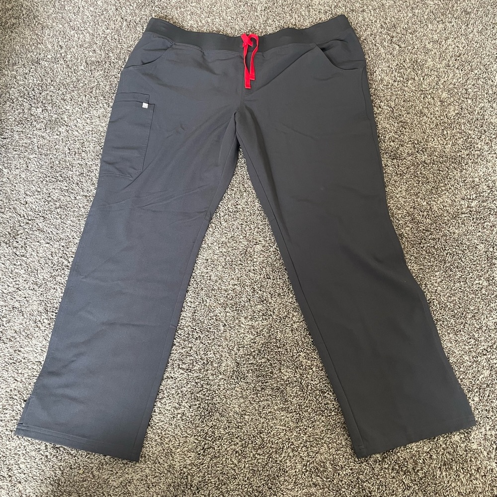 Figs charcoal grey scrub pants